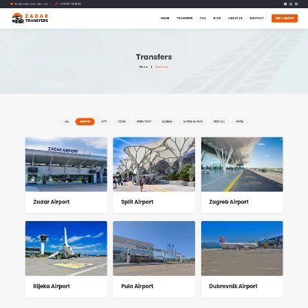 Izrada web stranice za transfer tvrtke